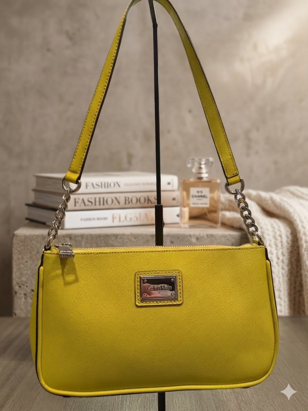Calvin Klein top zip chain shoulder bag